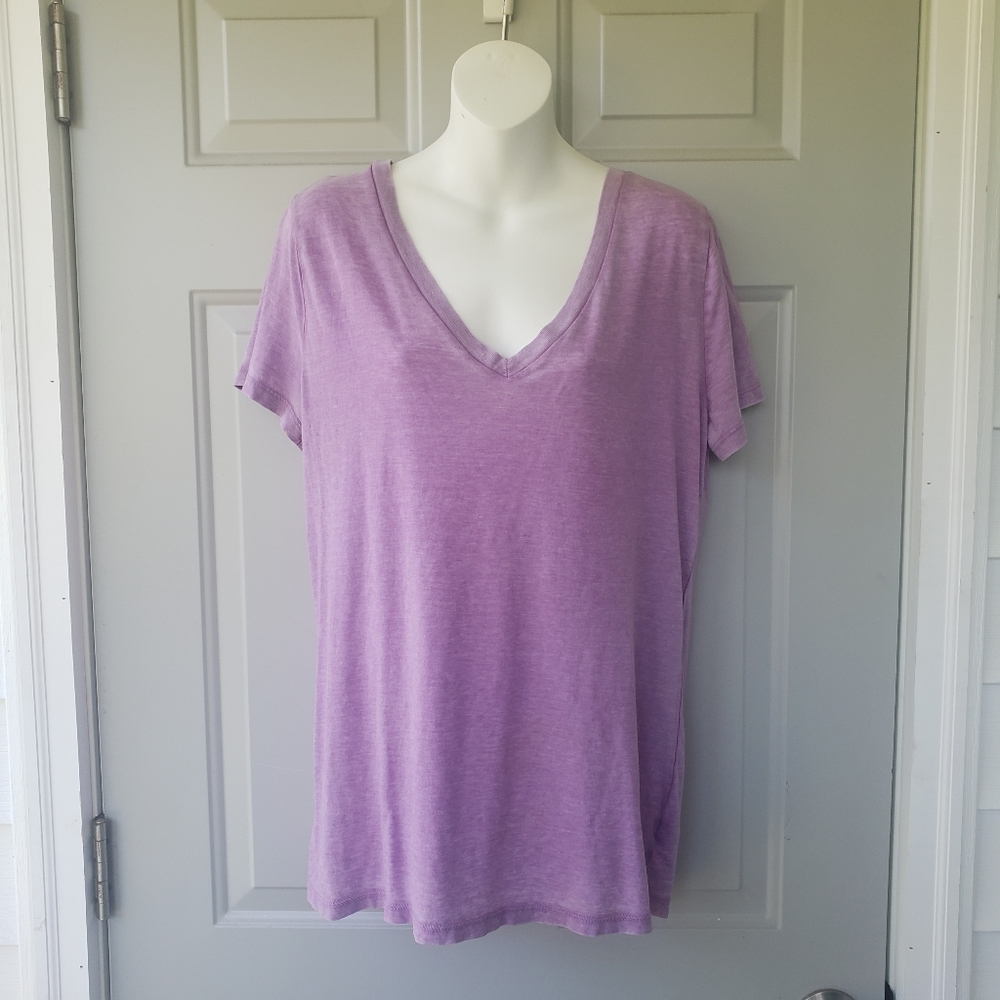 Mossimo Heather Purple XL V-Neck T Shirt